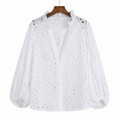 Embroidered Long Sleeve Women Blouse