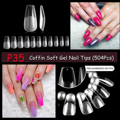 500pcs Acrylic Fake Nail Full Cover Tips