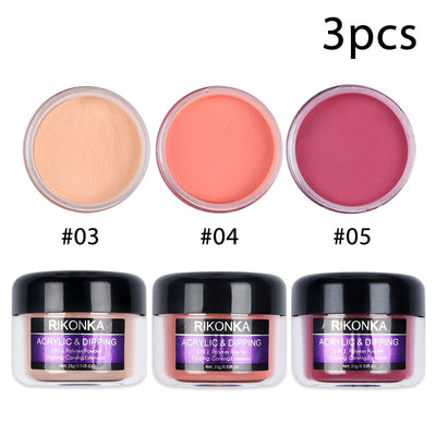 3Box/Set Pink Crystal Acrlic Powder Kit