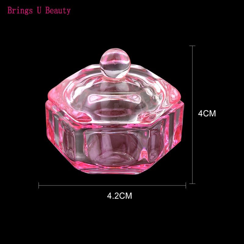 Octagon Pink Crystal Glass