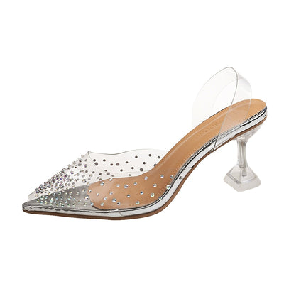 Elegant High Heels Crystal Shoes