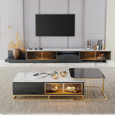 Light Luxury Tv Cabinet & Coffee Table Combination