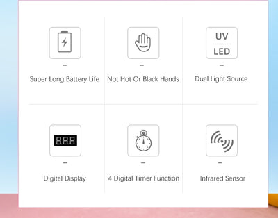 2023 New LED Nail Lamp Cordless