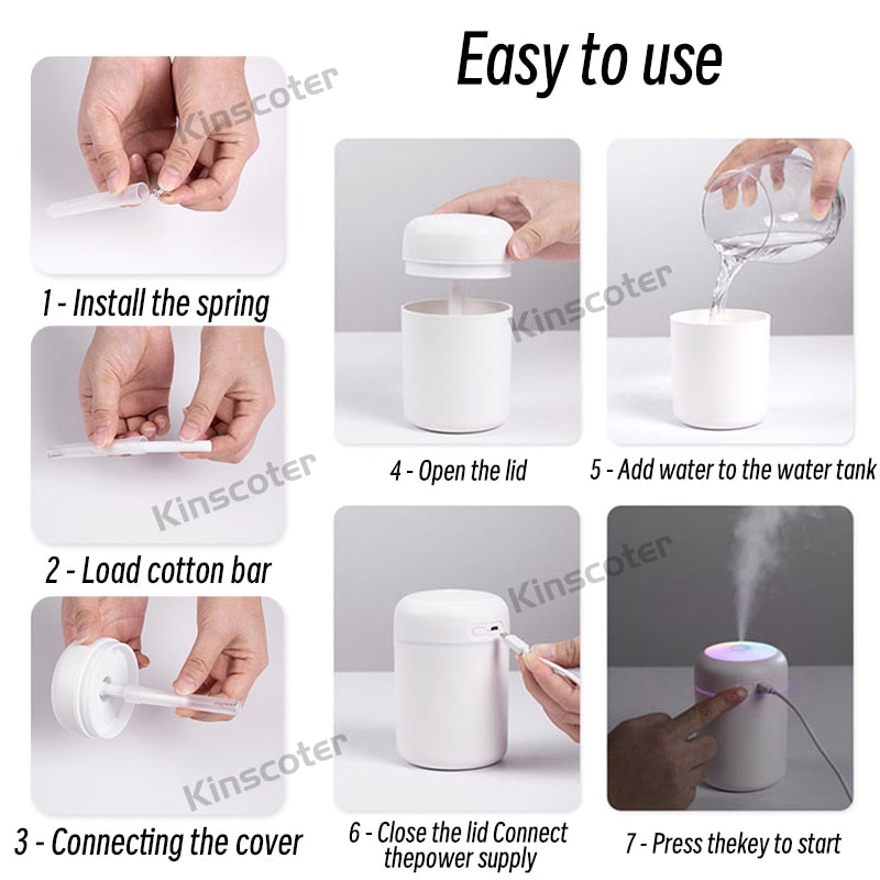 300ml H2O Air Aroma Humidifier