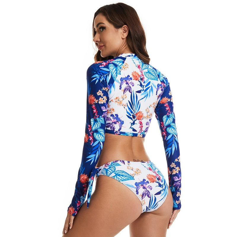 Sexy Long Sleeve Low Waist Swimsuit