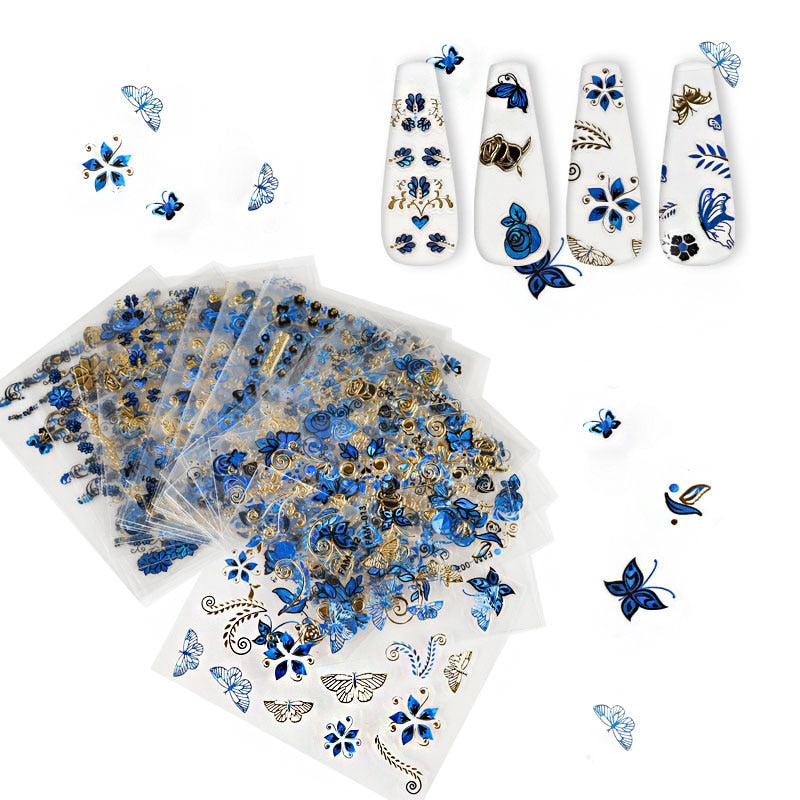 30Pc/Set 3D Mixed Butterfly Nail Stickers