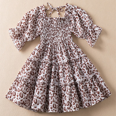 Floral Long Sleeve Tulle Dress