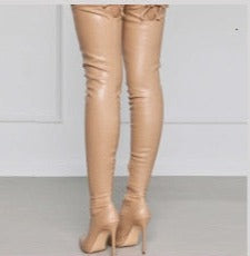 Best Seller PU Leather High Thigh Boots