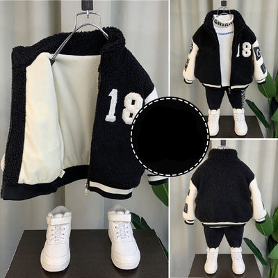 Kids Teens Cute Teddy Bear Winter Jacket