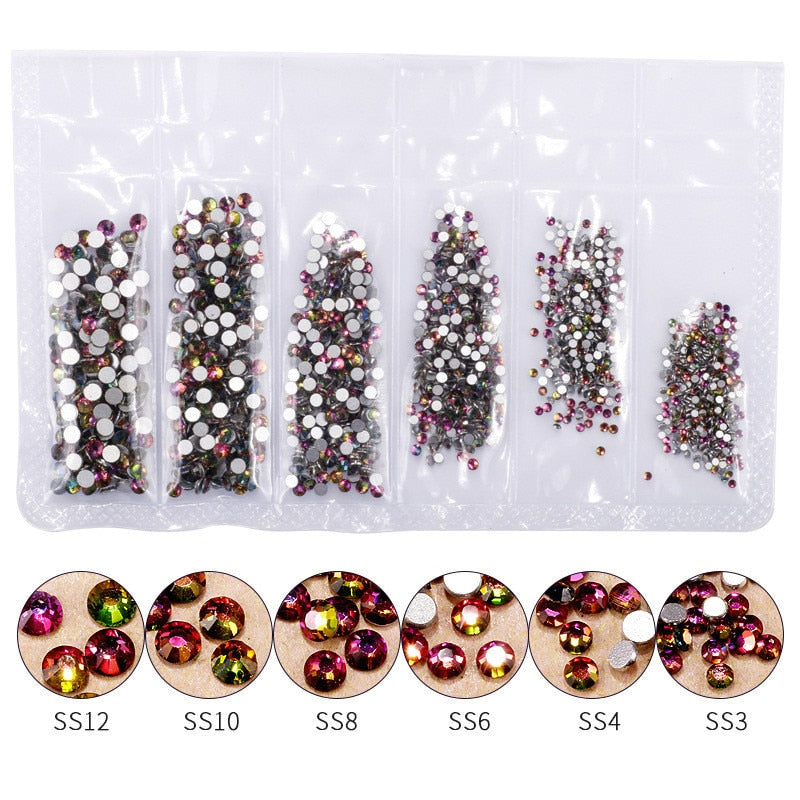 Rose Gold & Diamond Stones 3D Nail Decoration