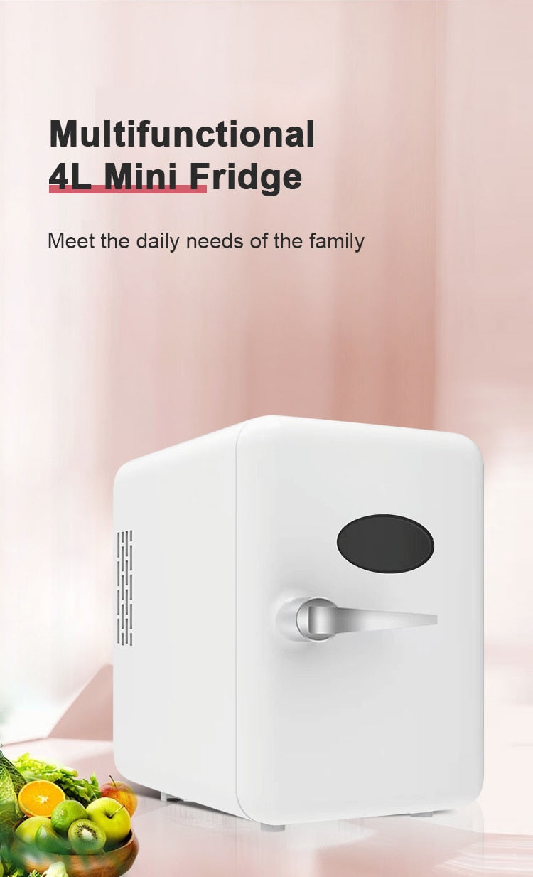 Portable Refrigerator Compact Multifunction Mini Drink Cooler & Warmer