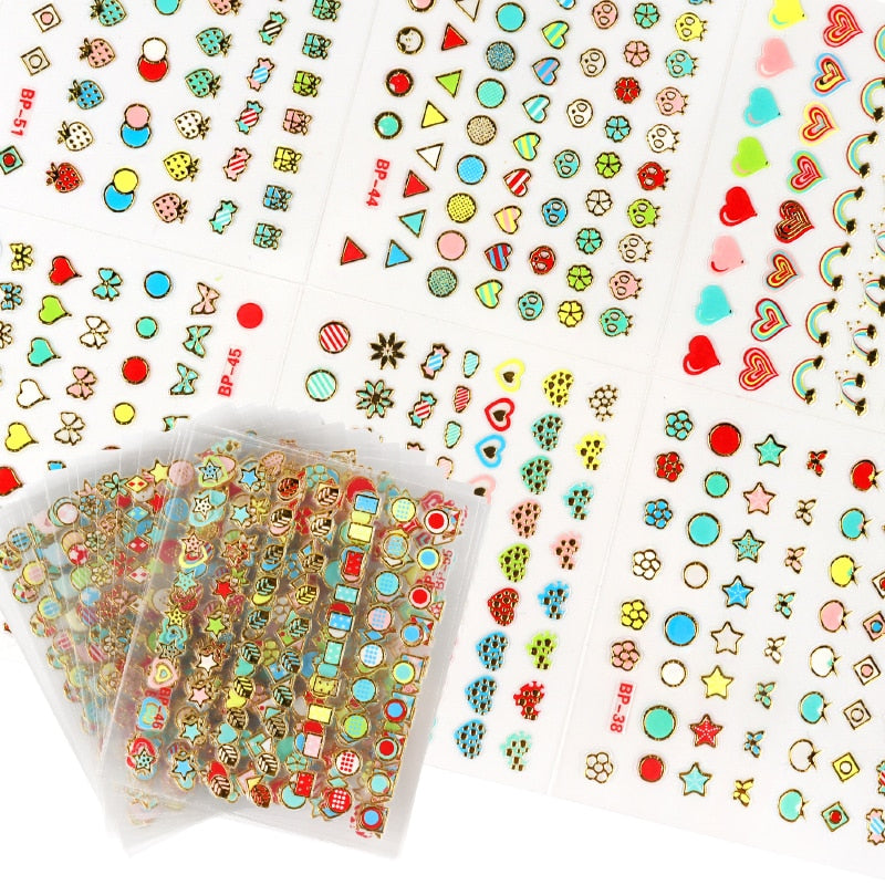 30Pc/Set 3D Mixed Butterfly Nail Stickers