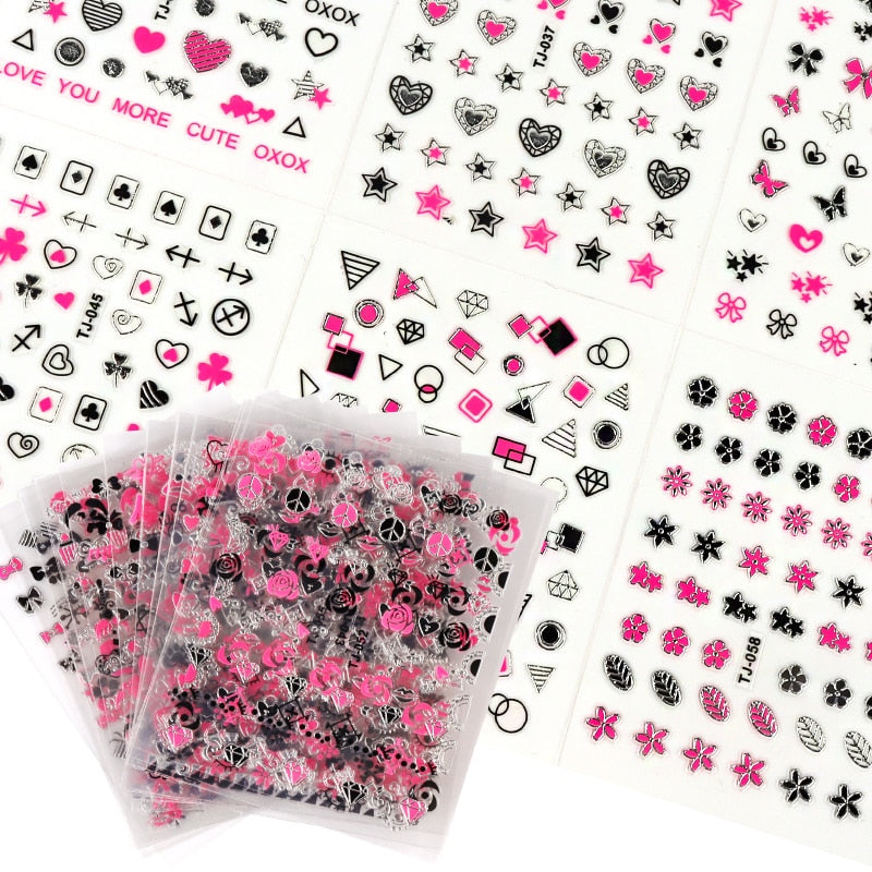 30Pc/Set 3D Mixed Butterfly Nail Stickers