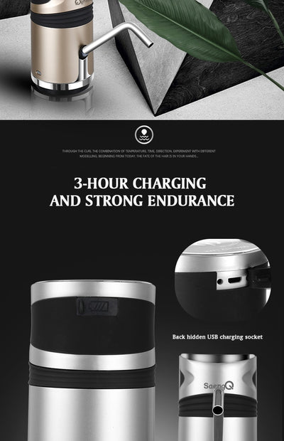 Auto Electric Water Bottle Drinking Pump USB Charging Dispenser