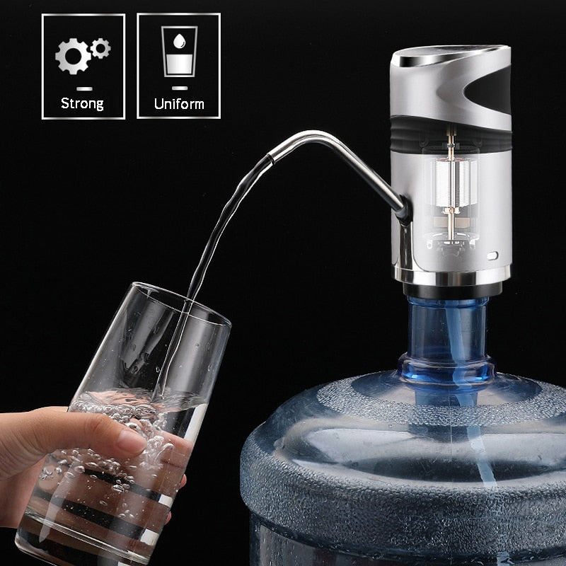 Auto Electric Water Bottle Drinking Pump USB Charging Dispenser