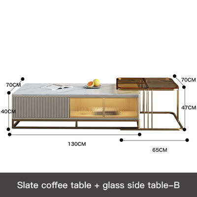 Light Luxury Tv Cabinet & Coffee Table Combination