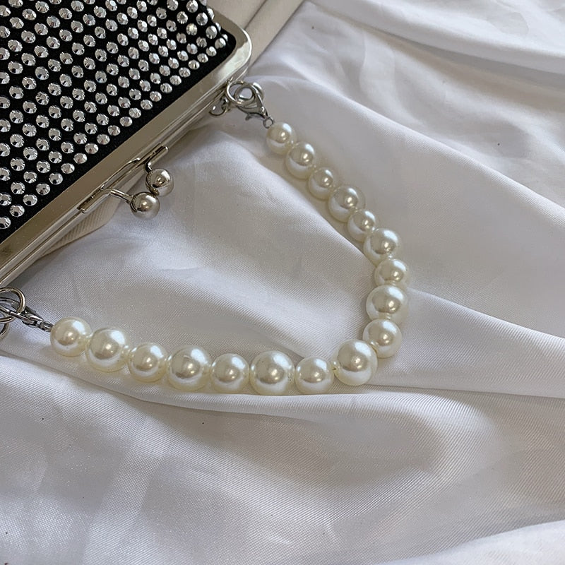 Pearl & Diamond Crossbody Handbags