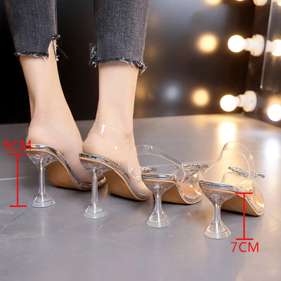 Elegant High Heels Crystal Shoes