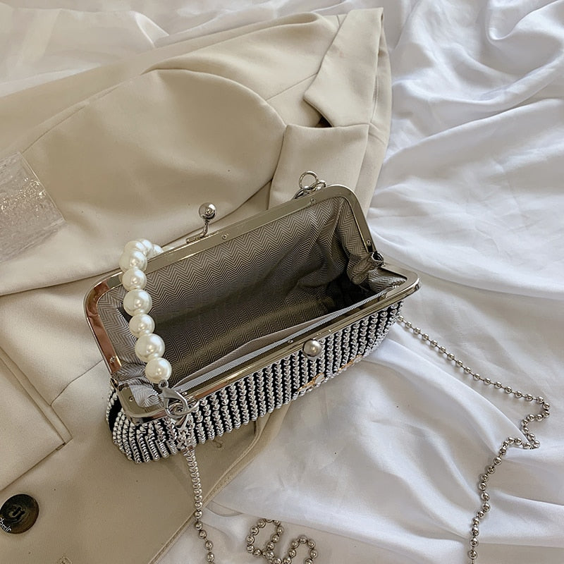 Pearl & Diamond Crossbody Handbags