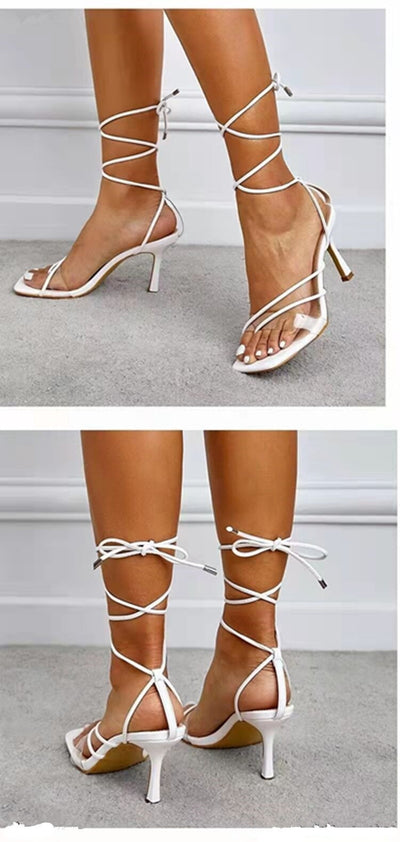2023 High Heels Lace Up Sandals