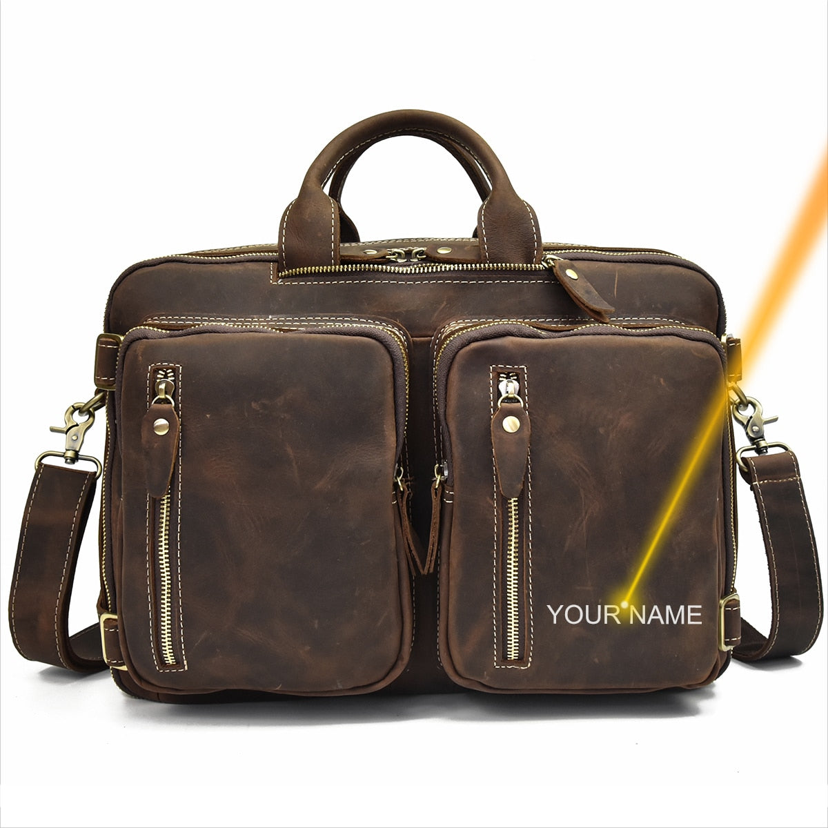 Genuine Leather Laptop Backpack