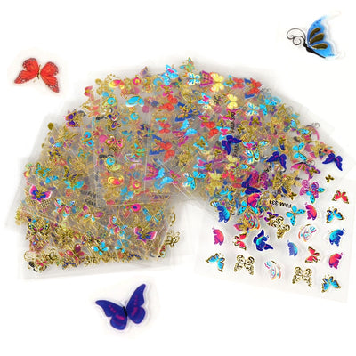 30Pc/Set 3D Mixed Butterfly Nail Stickers