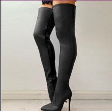 Best Seller PU Leather High Thigh Boots