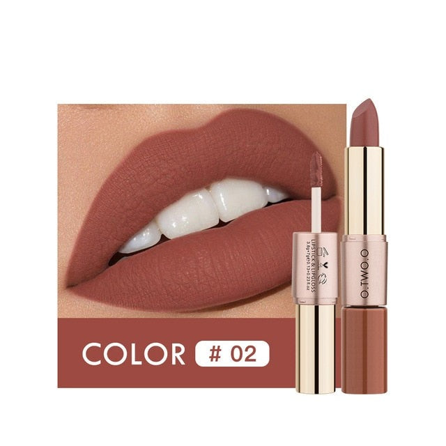 Two-in-one Long-lasting Moisturizing Lipstick and Lip Gloss - GiGezz