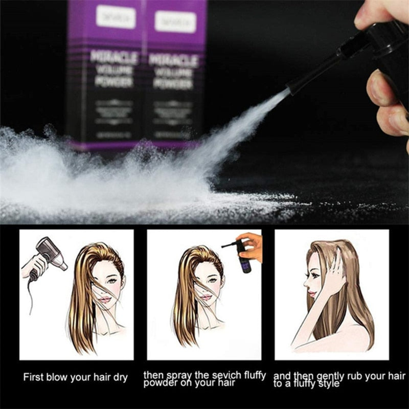 360° Rotatate Spray Fluffy Hair Powder - GiGezz