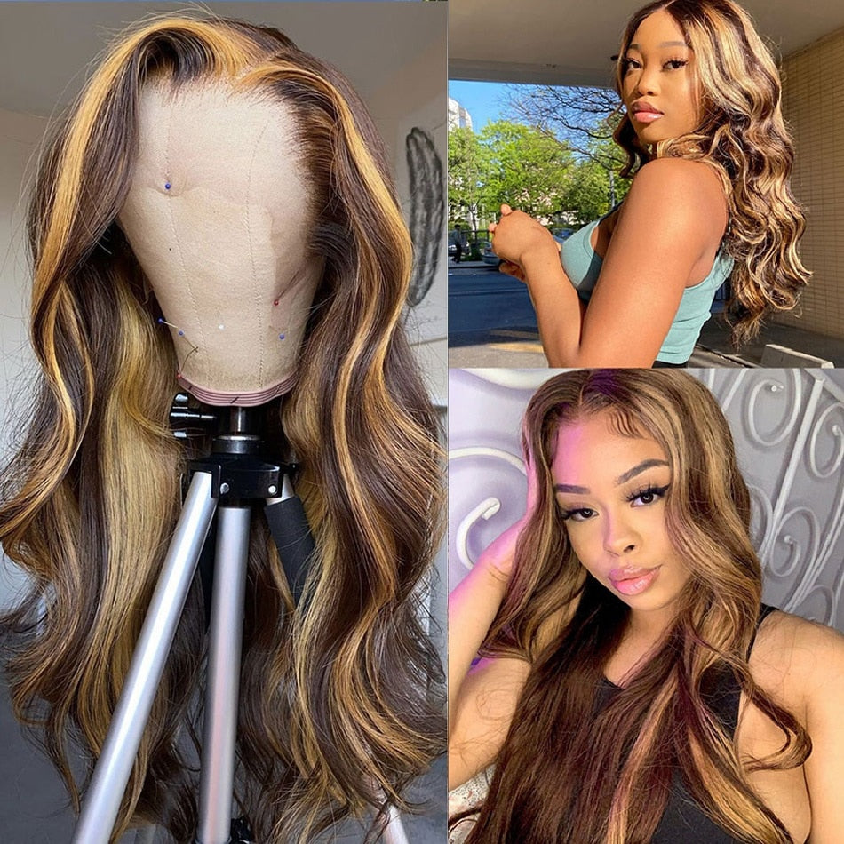 Honey Blonde Body Wig