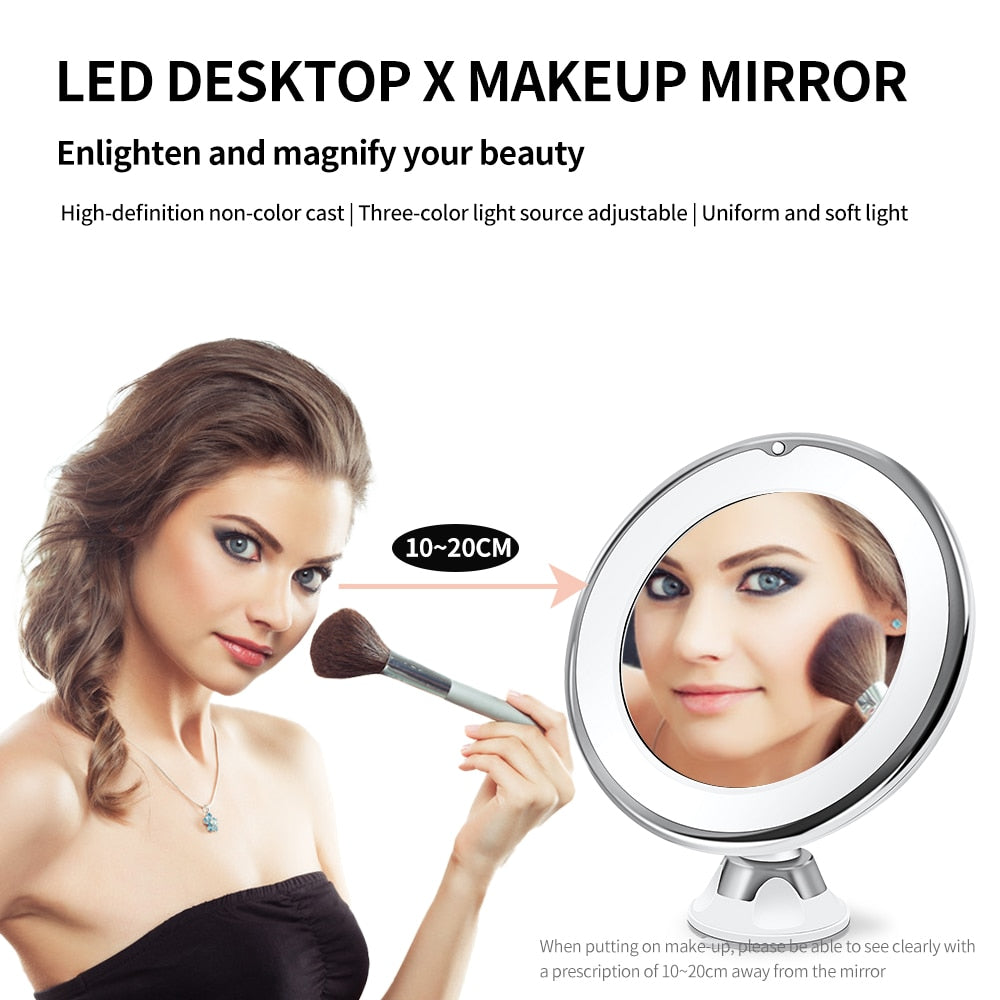 Adjustable Lighted LED Makeup Mirror - GiGezz