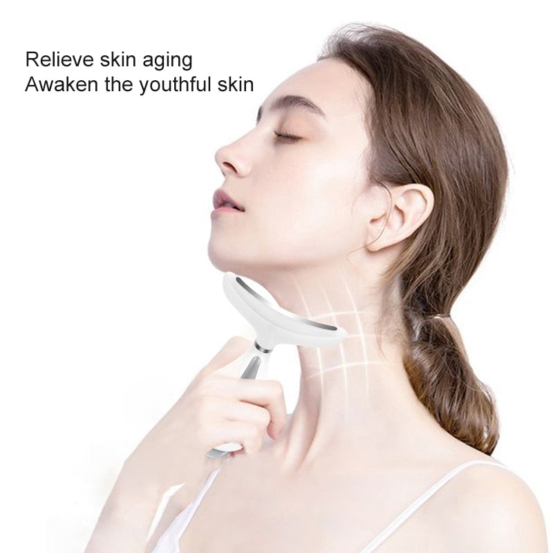 3 Colors Led Facial Neck Massager - GiGezz